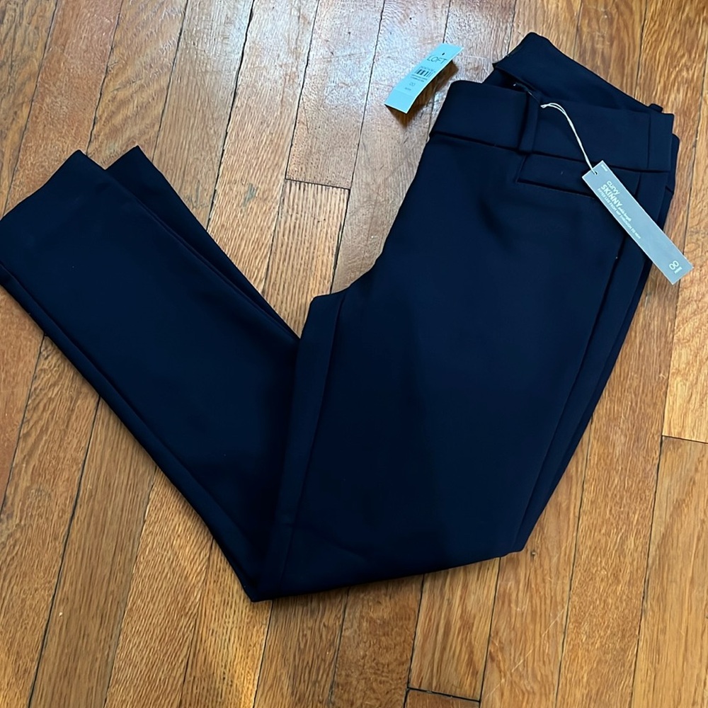 Loft Petite Navy Curvy Skinny Ankle Dress Pants Slacks Size 00